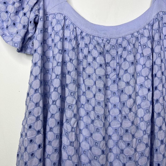 Free People Janie Eyelet Mini Dress Lavender Purple Size XS - Picture 4 of 9
